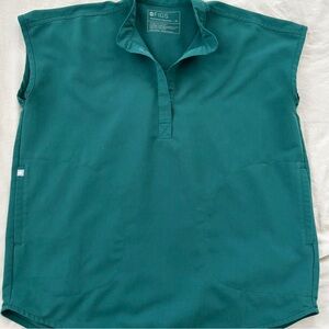 Figs forest green Sleeveless Scrub Top